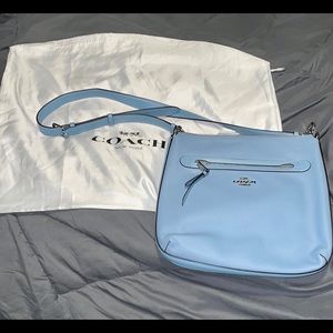 NWOT Coach MaeFile CrossbodyBag:Cornflower/Silver